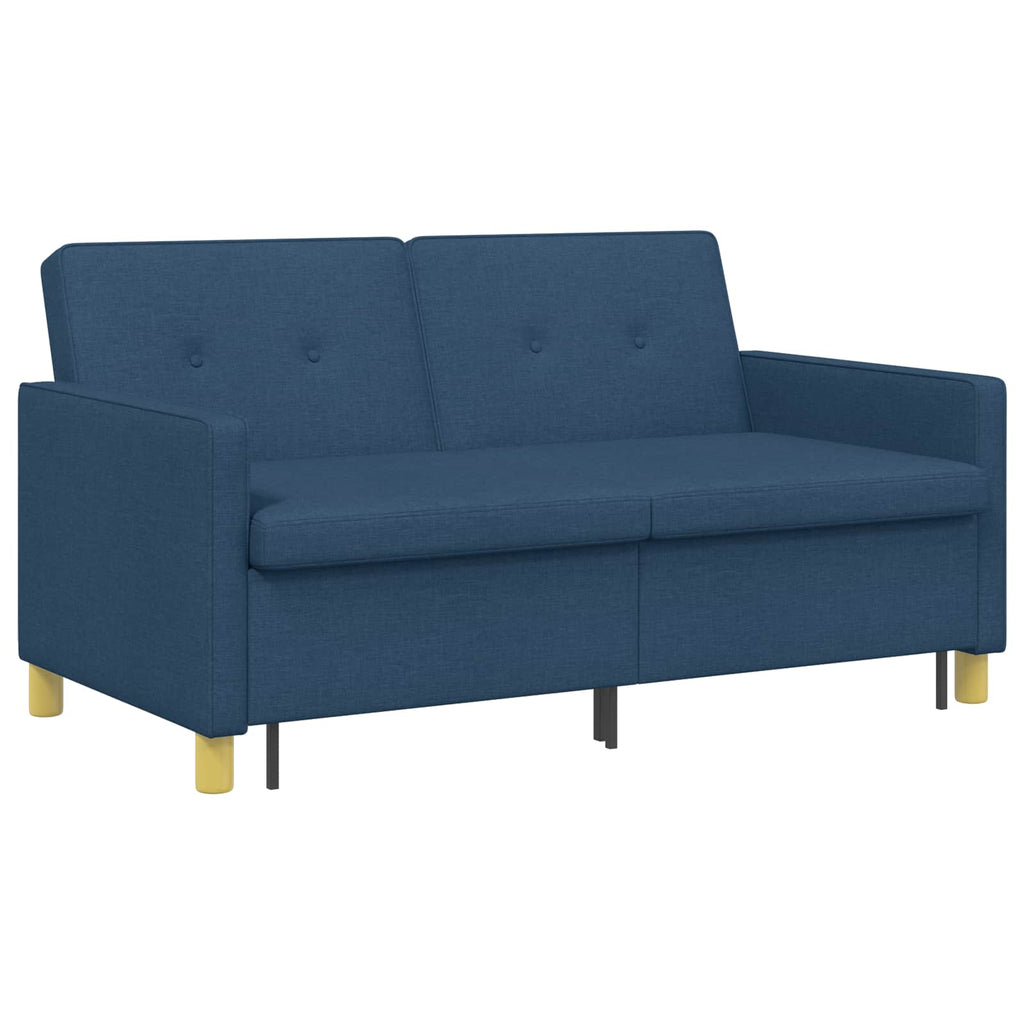 vidaXL Rozkładana sofa niebieski tkanina