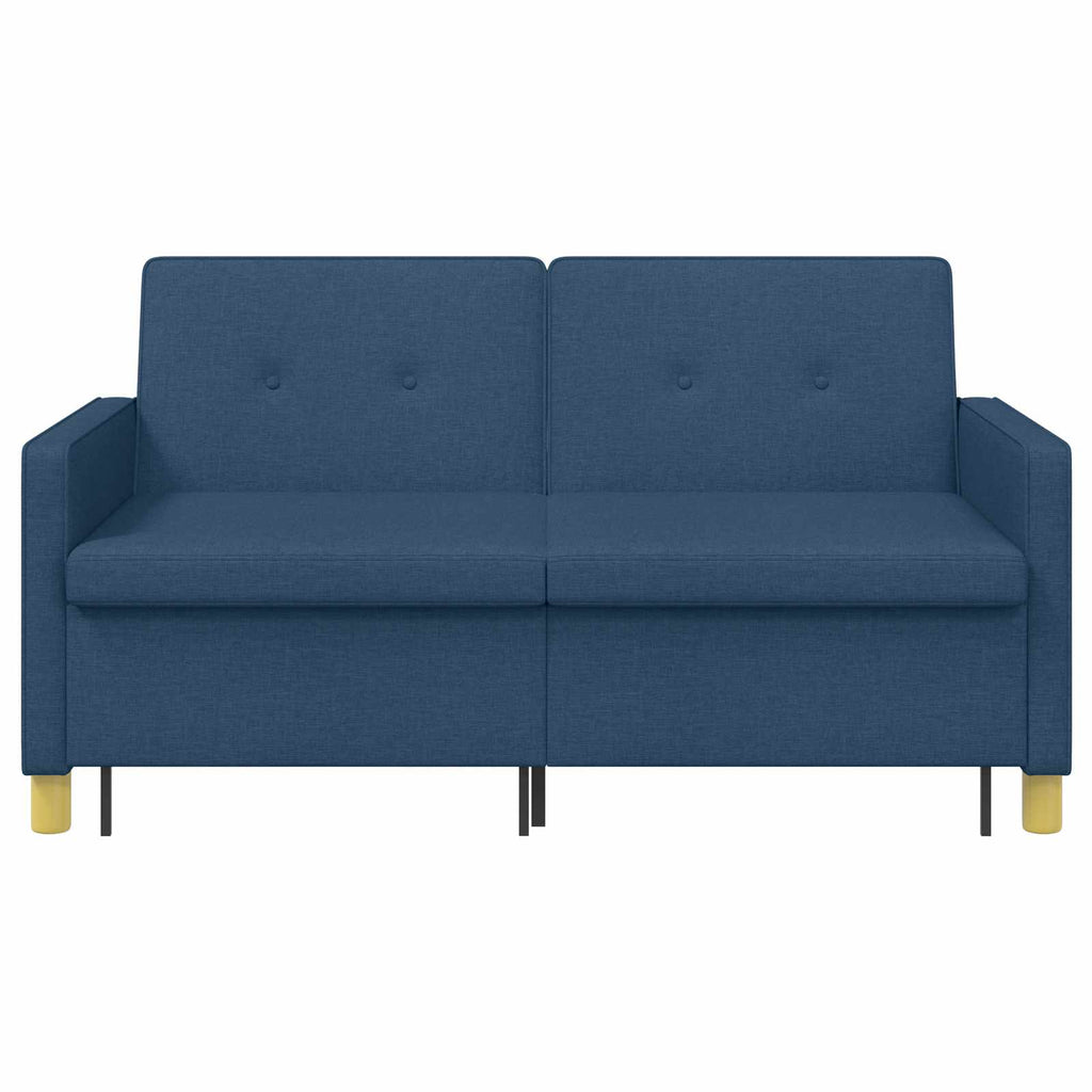 vidaXL Rozkładana sofa niebieski tkanina