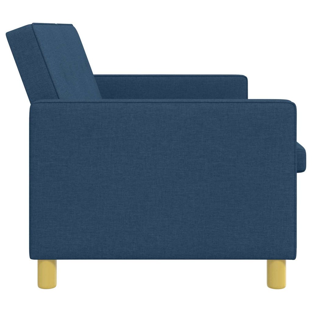 vidaXL Rozkładana sofa niebieski tkanina