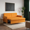 vidaXL Rozkładana sofa Ciemny Żółty tkanina