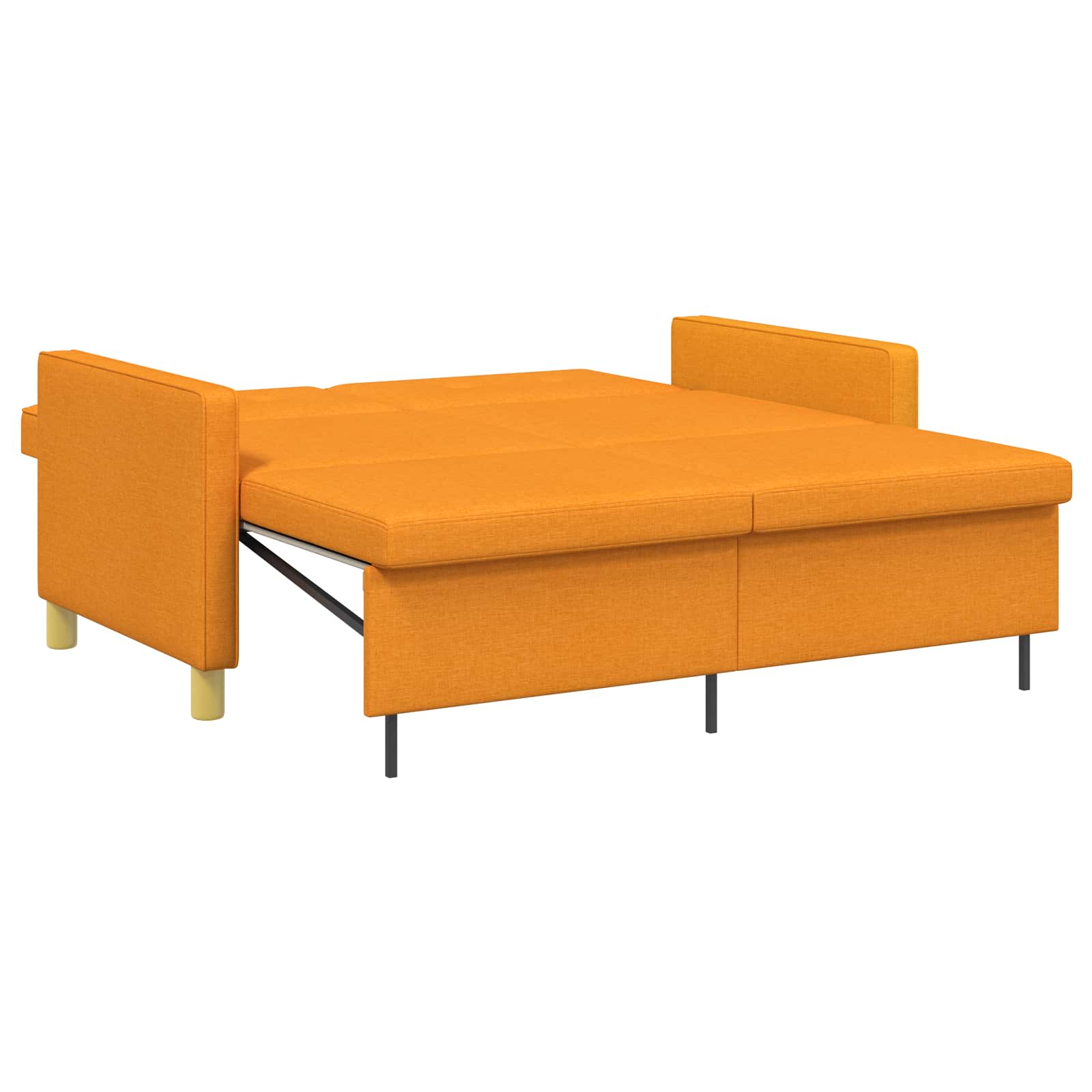 vidaXL Rozkładana sofa Ciemny Żółty tkanina