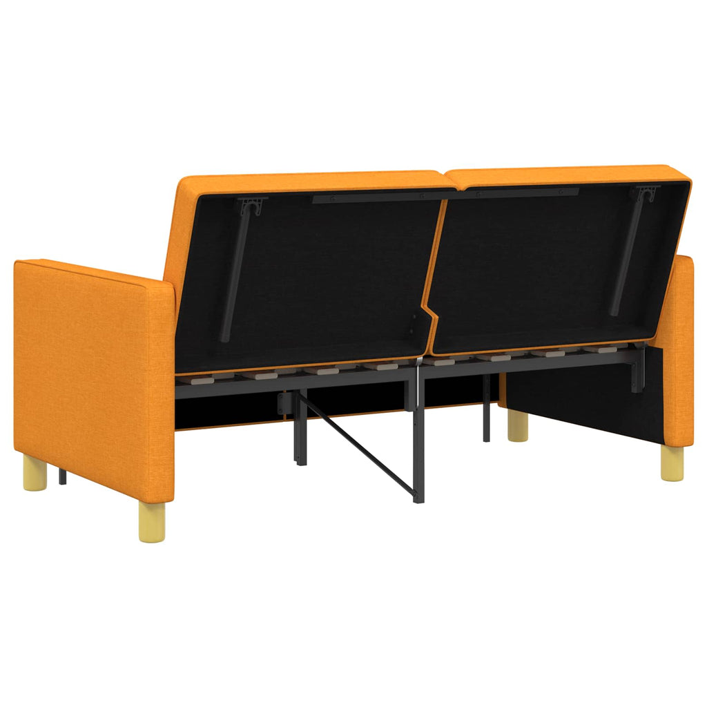 vidaXL Rozkładana sofa Ciemny Żółty tkanina