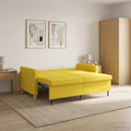 vidaXL Rozkładana sofa Jasnożółty tkanina