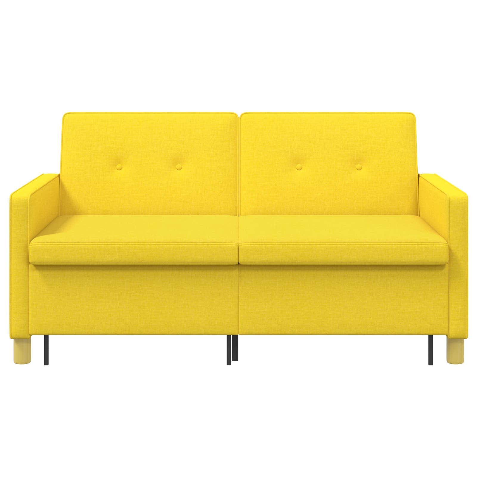 vidaXL Rozkładana sofa Jasnożółty tkanina