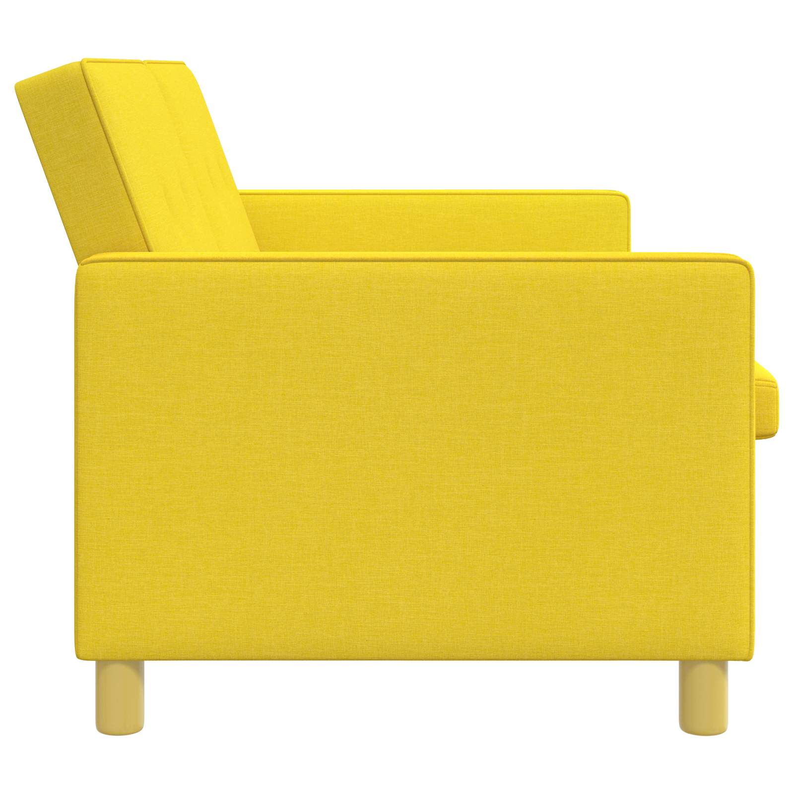 vidaXL Rozkładana sofa Jasnożółty tkanina