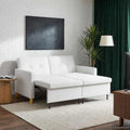 vidaXL Rozkładana sofa Biały tkanina
