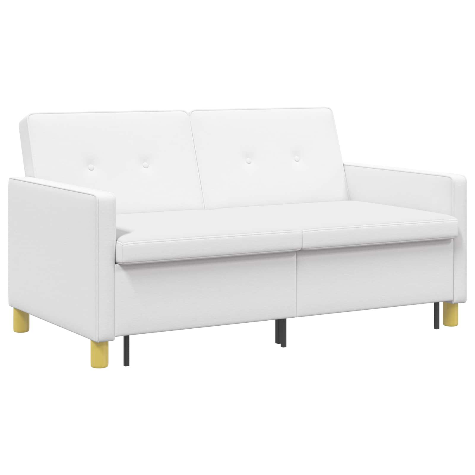vidaXL Rozkładana sofa Biały tkanina