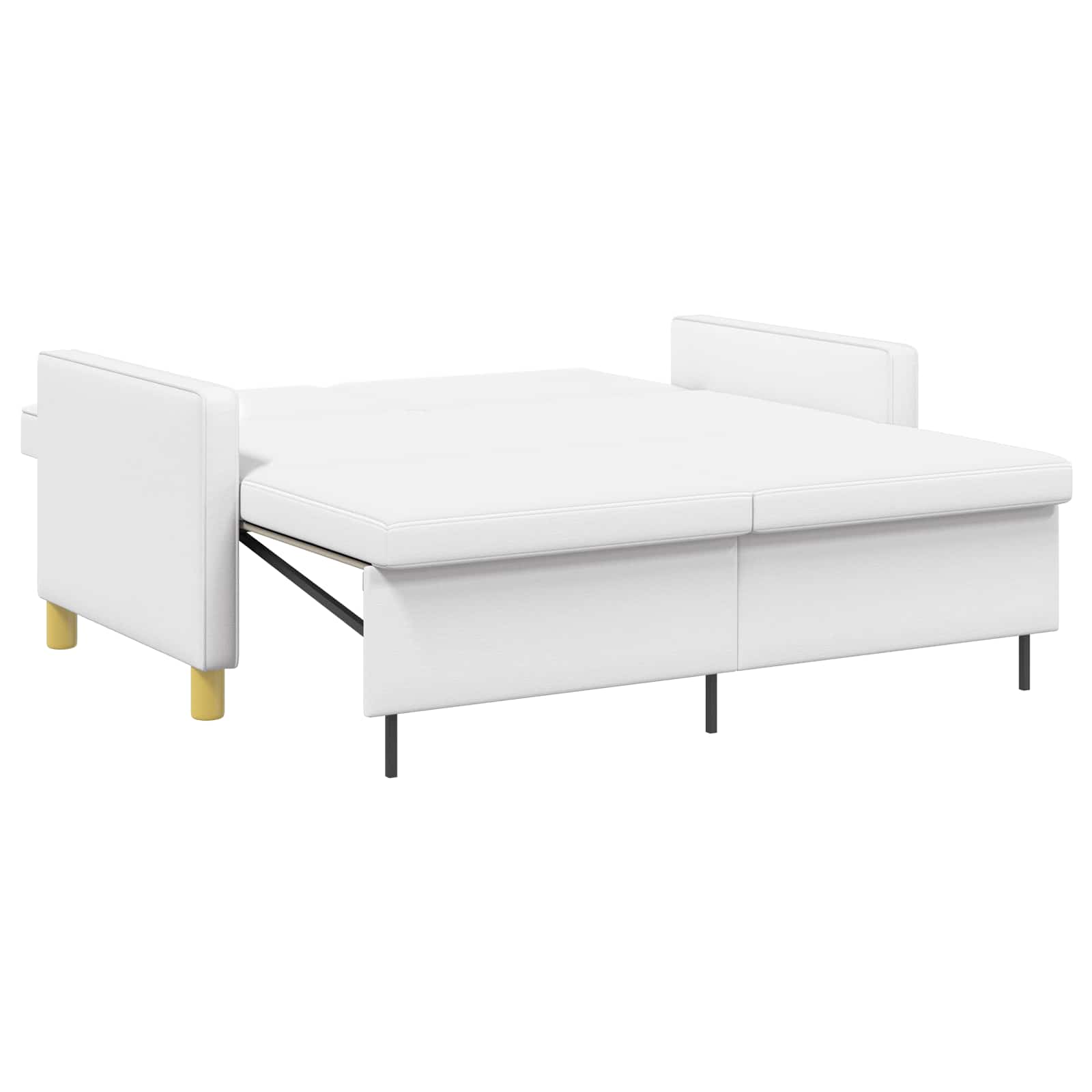 vidaXL Rozkładana sofa Biały tkanina