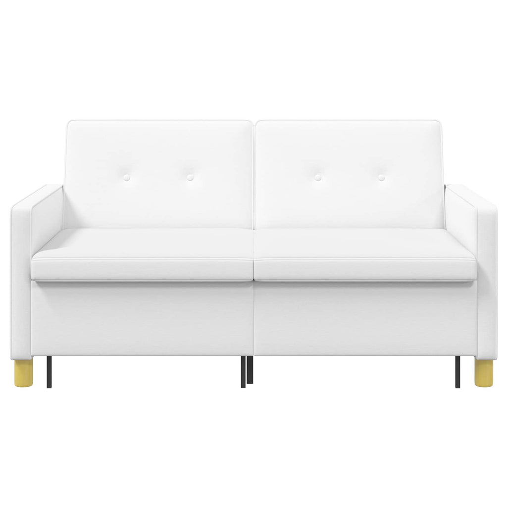 vidaXL Rozkładana sofa Biały tkanina