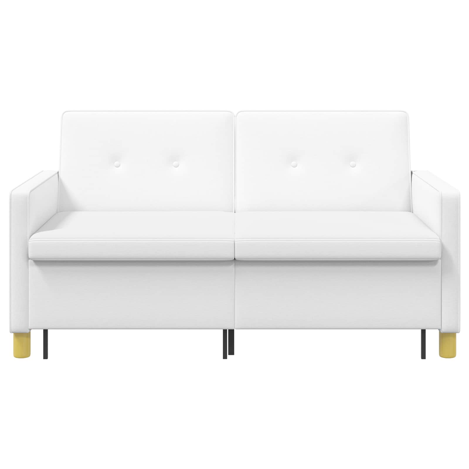 vidaXL Rozkładana sofa Biały tkanina