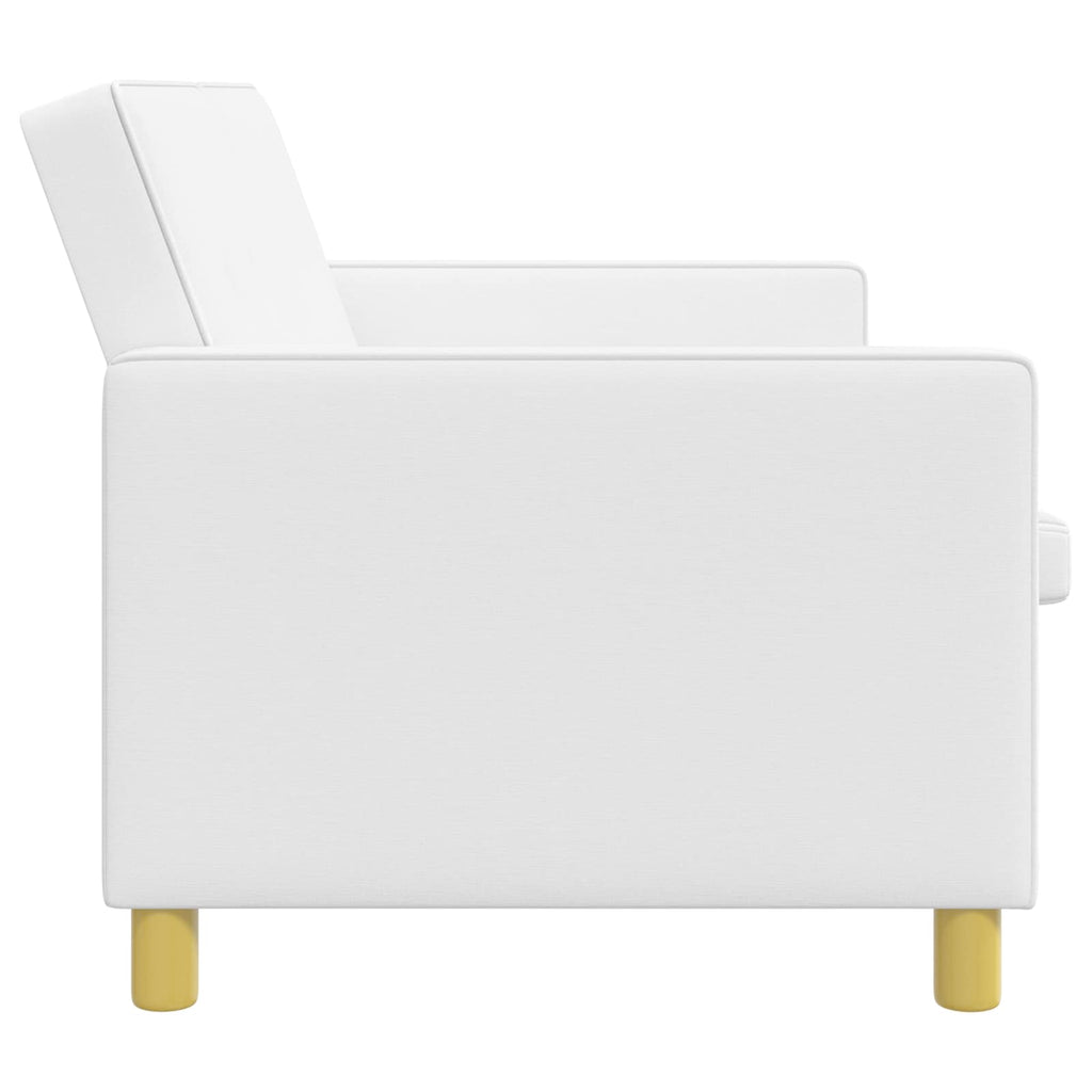 vidaXL Rozkładana sofa Biały tkanina