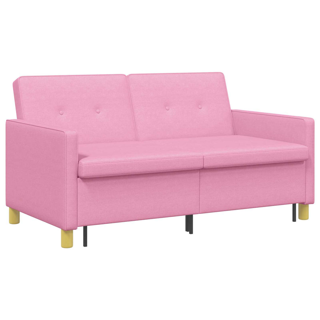 vidaXL Rozkładana sofa różowy tkanina
