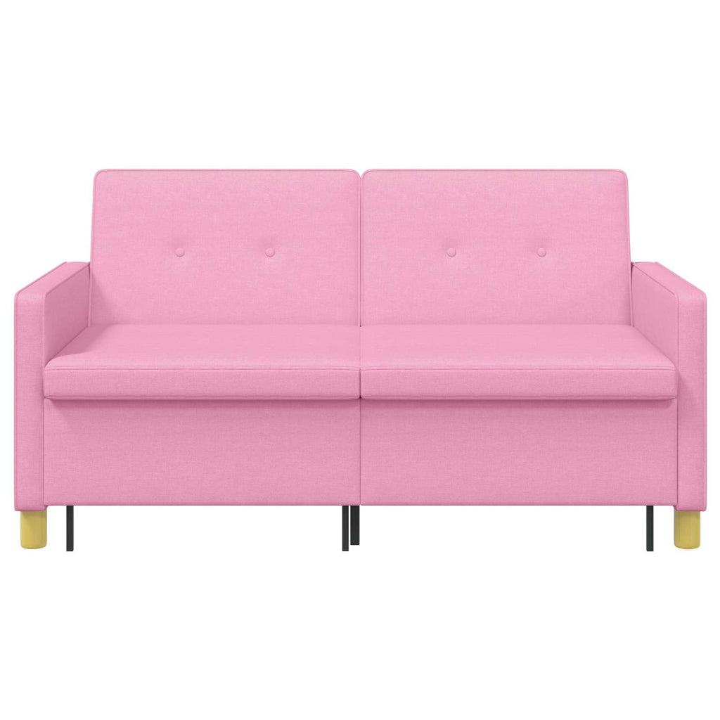 vidaXL Rozkładana sofa różowy tkanina