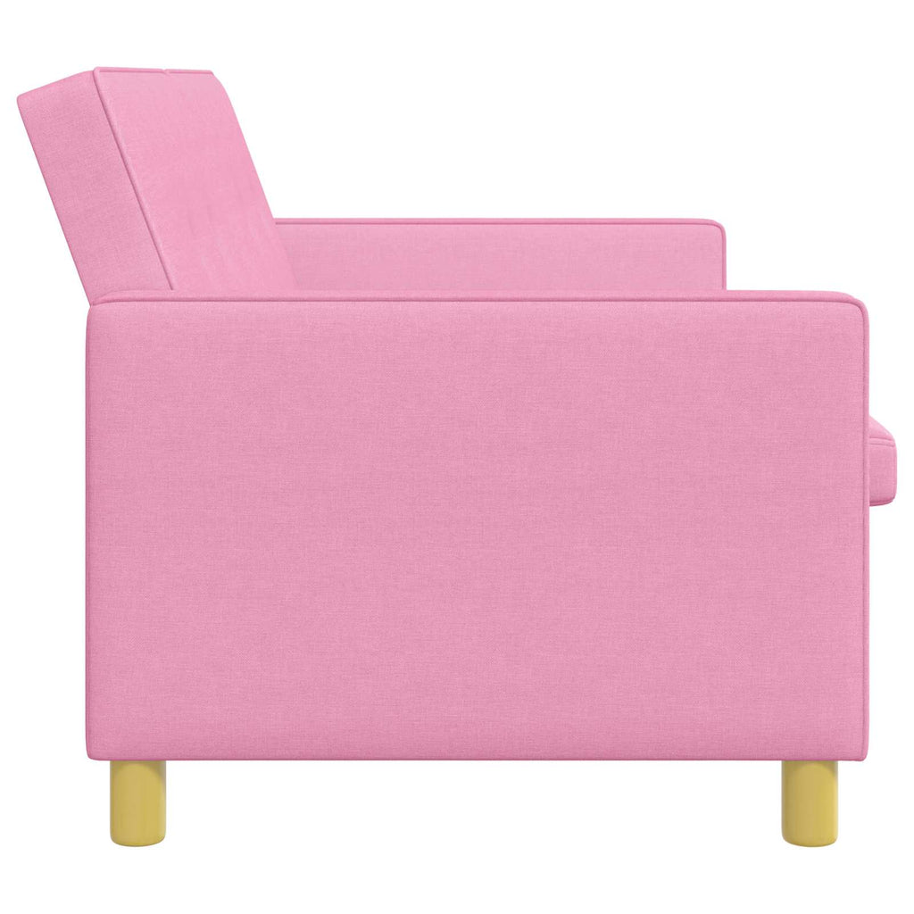 vidaXL Rozkładana sofa różowy tkanina