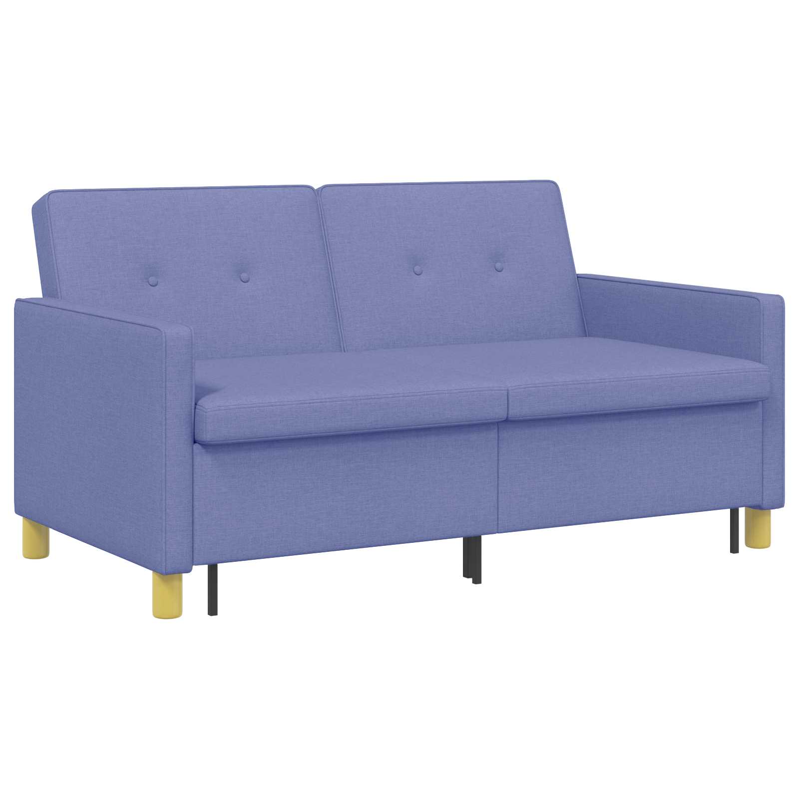 vidaXL Rozkładana sofa Niebieski dżins tkanina