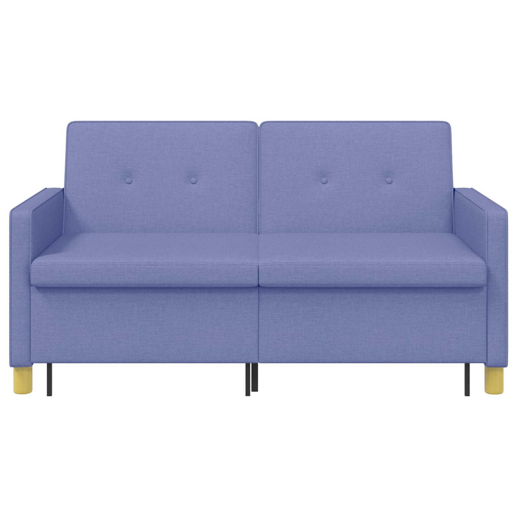 vidaXL Rozkładana sofa Niebieski dżins tkanina
