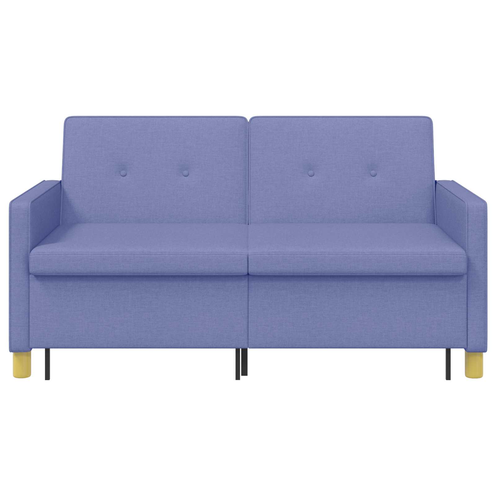 vidaXL Rozkładana sofa Niebieski dżins tkanina