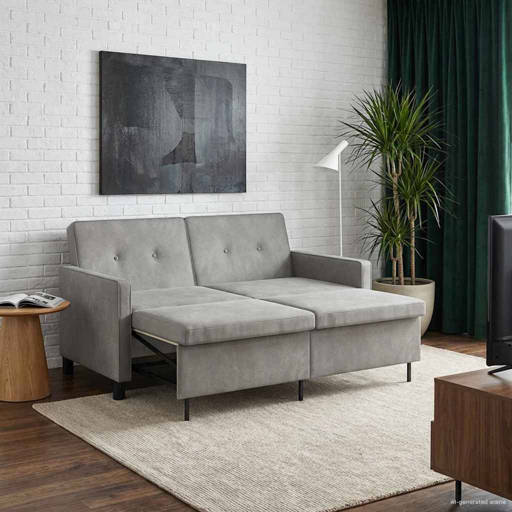 vidaXL Sofa Bed Jasnozielony tkanina