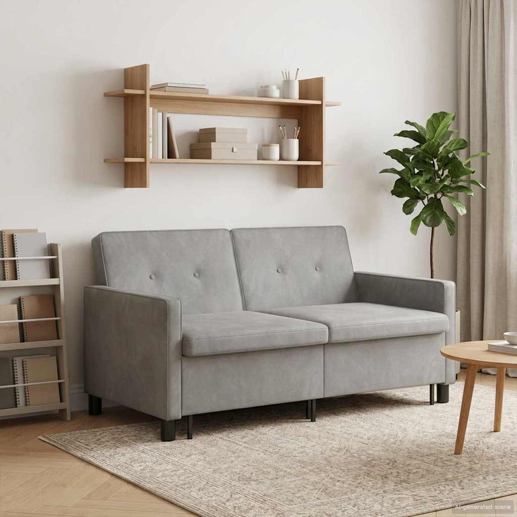 vidaXL Sofa Bed Jasnozielony tkanina