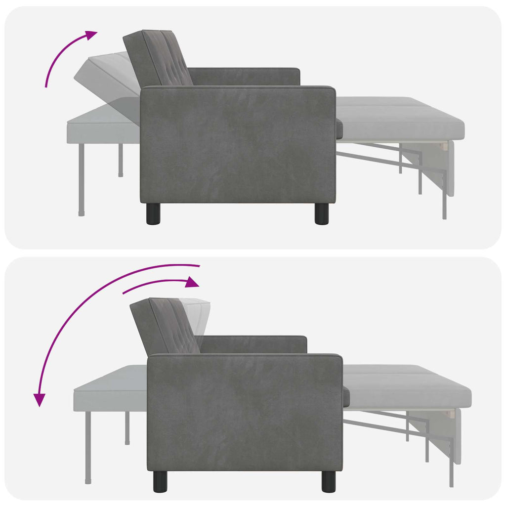 vidaXL Sofa Bed Jasnozielony tkanina