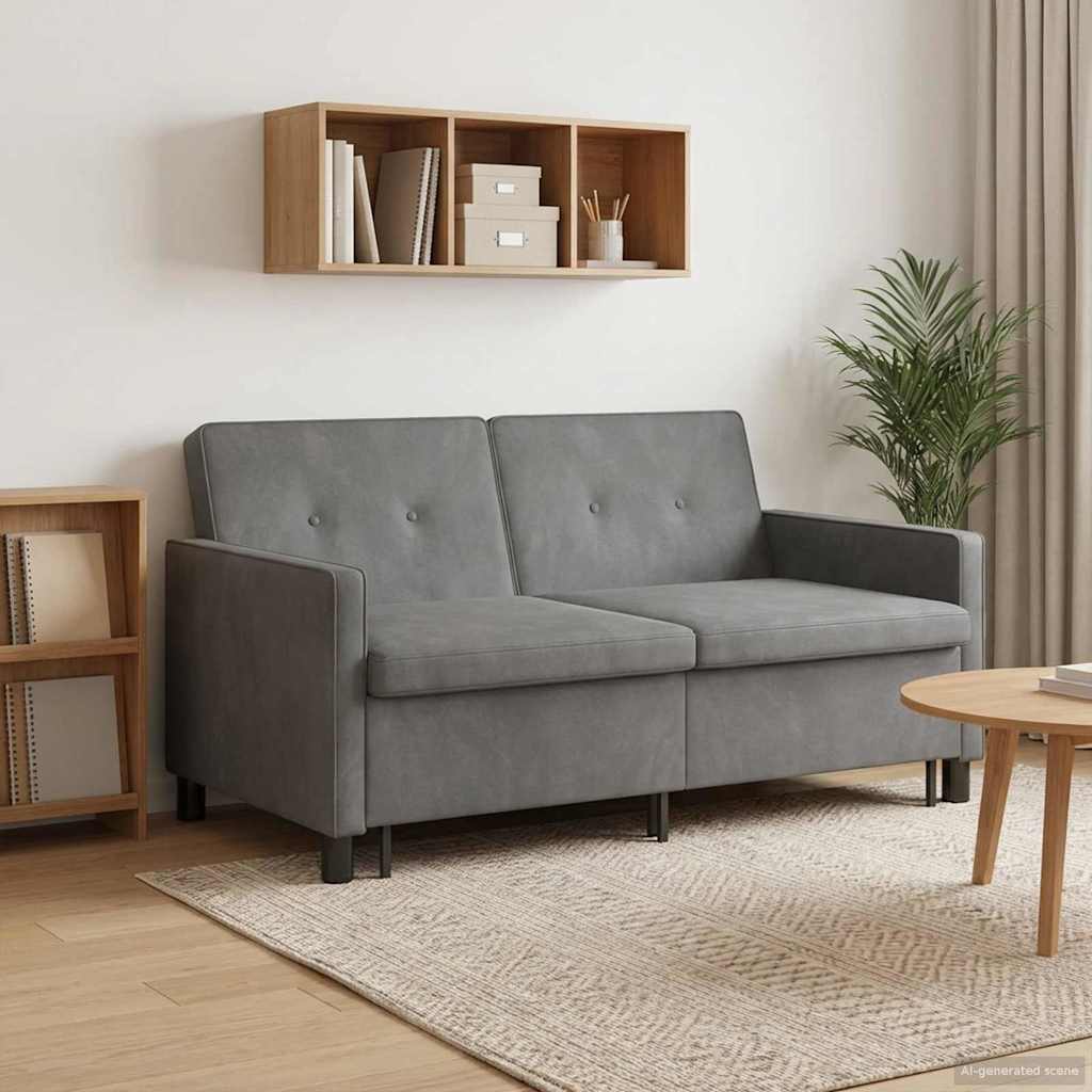 vidaXL Sofa Bed ciemnoszary tkanina