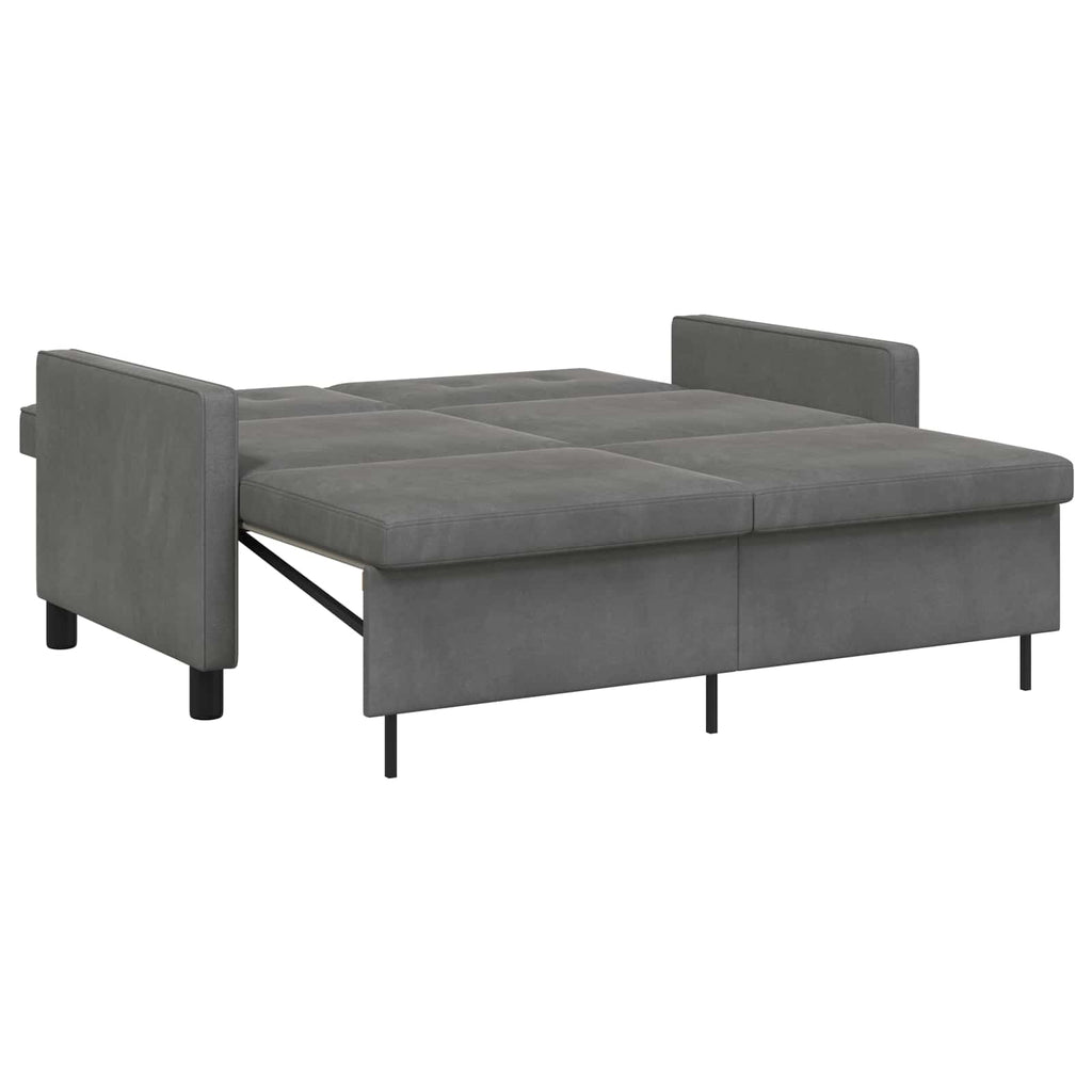 vidaXL Sofa Bed ciemnoszary tkanina