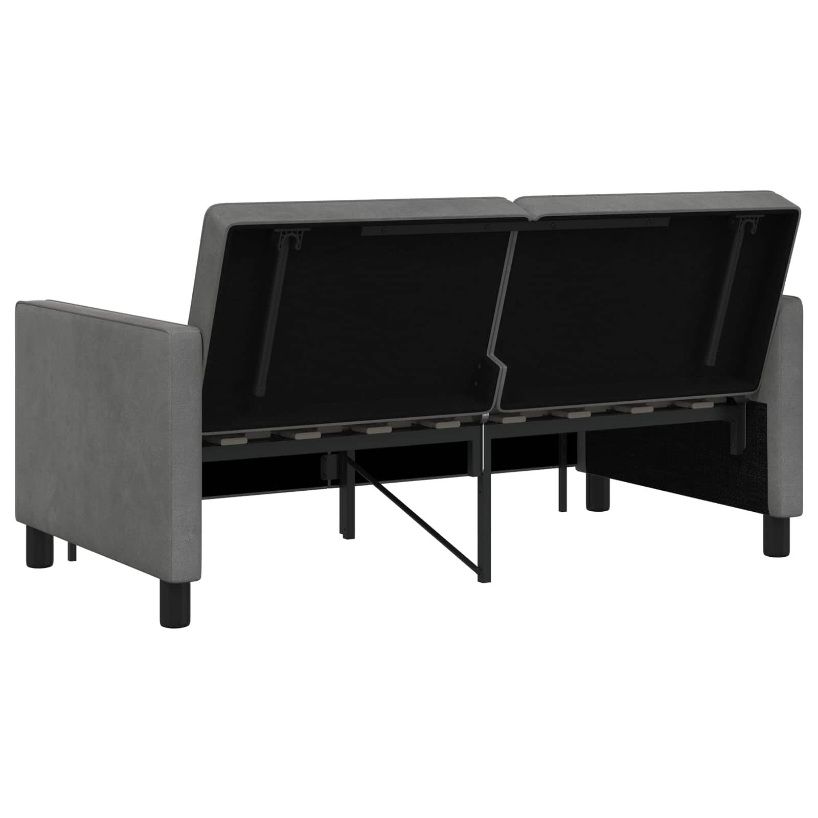 vidaXL Sofa Bed ciemnoszary tkanina