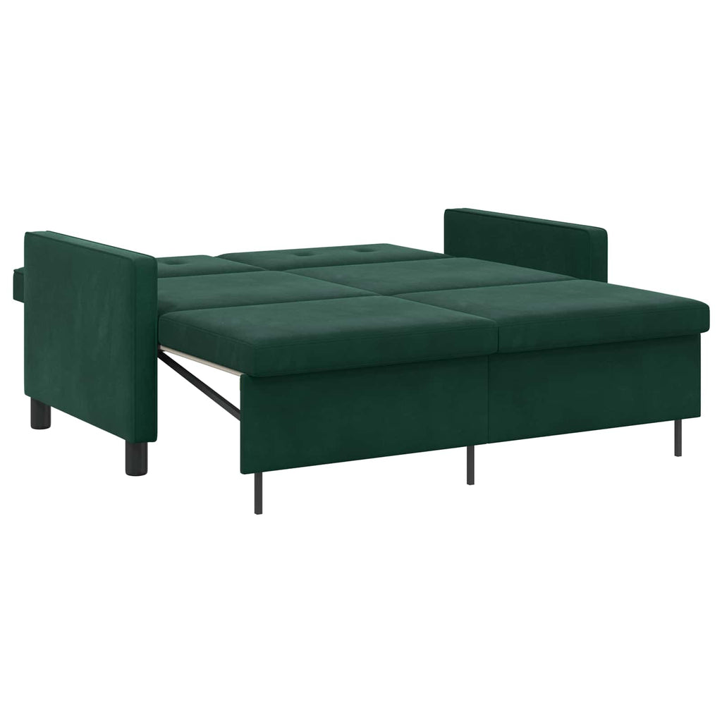 vidaXL Sofa Bed Ciemnozielony tkanina