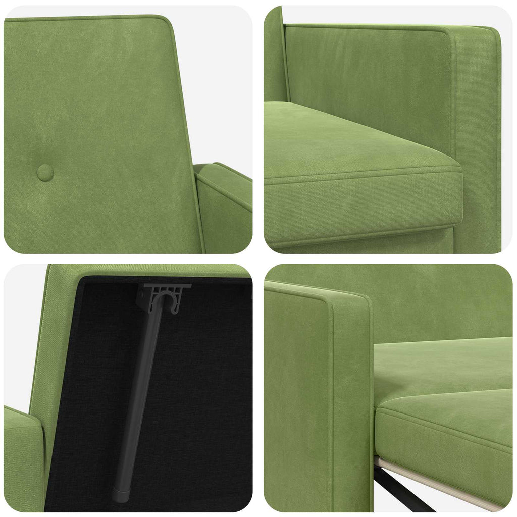 vidaXL Sofa Bed Jasnozielony tkanina