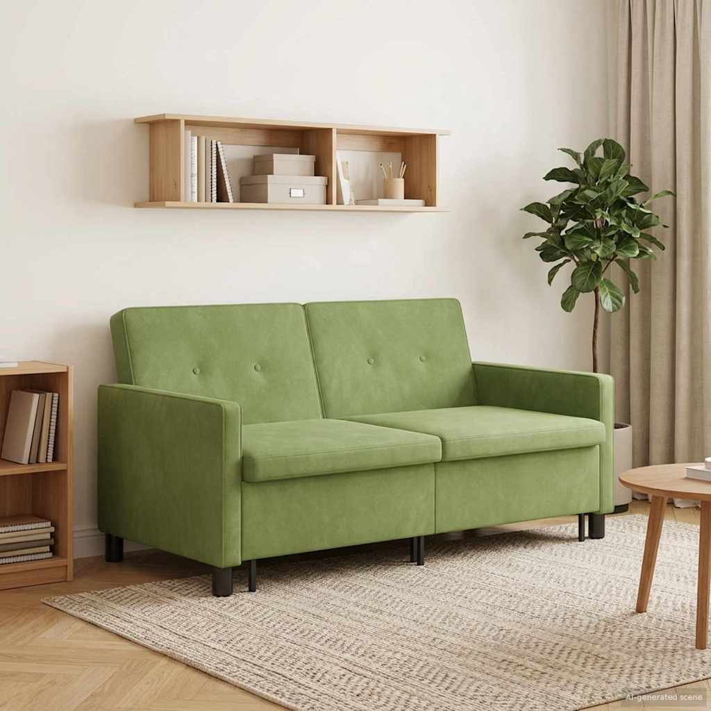 vidaXL Sofa Bed Jasnozielony tkanina
