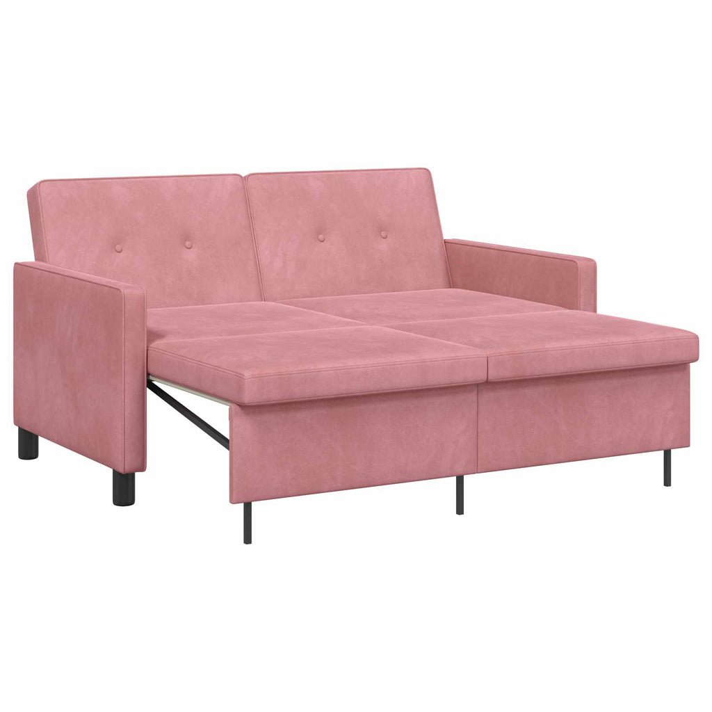 vidaXL Sofa Bed różowy tkanina