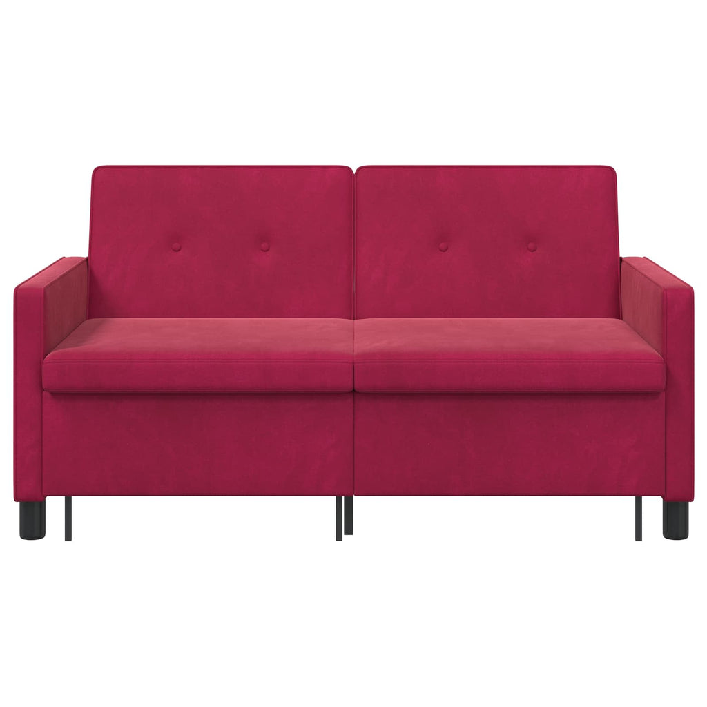 vidaXL Sofa Bed Czerwone wino tkanina