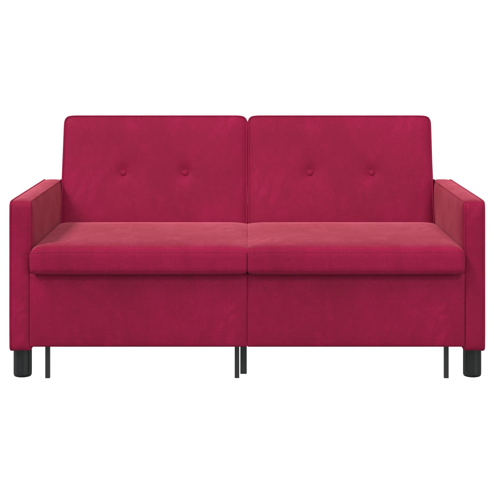 vidaXL Sofa Bed Czerwone wino tkanina