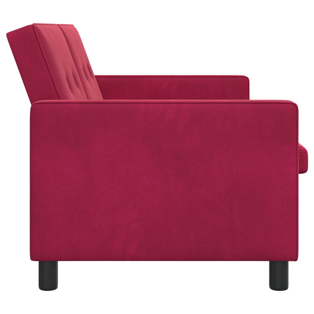 vidaXL Sofa Bed Czerwone wino tkanina