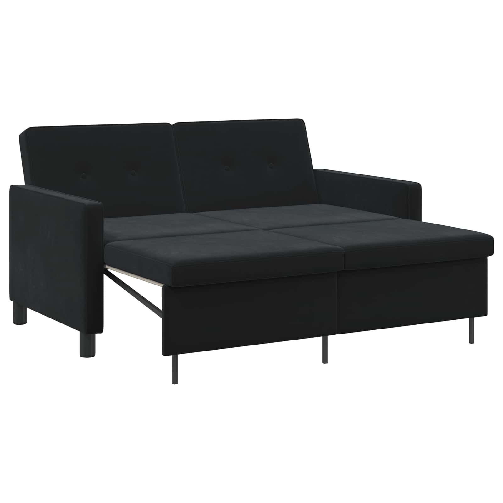 vidaXL Sofa Bed Czarny tkanina