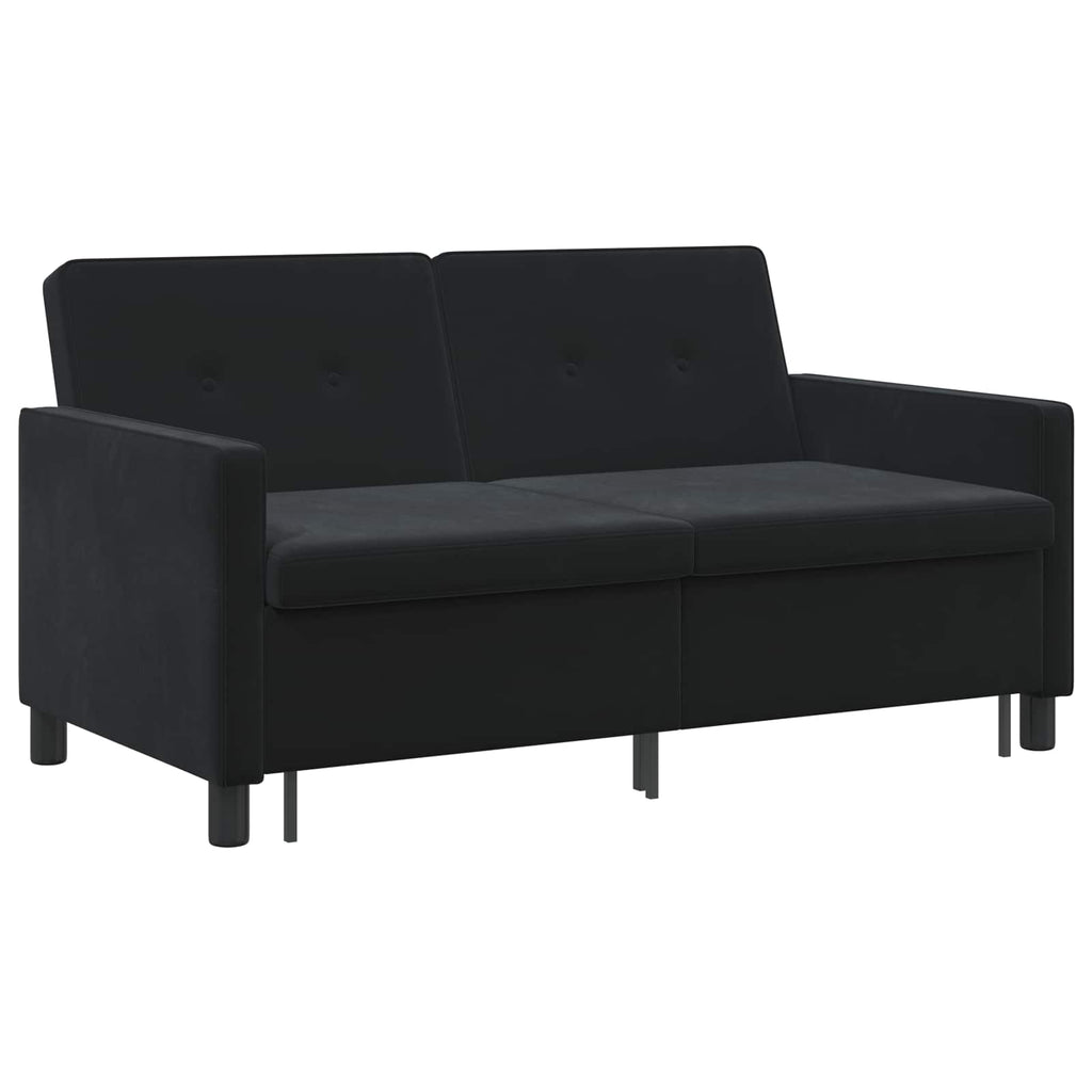 vidaXL Sofa Bed Czarny tkanina