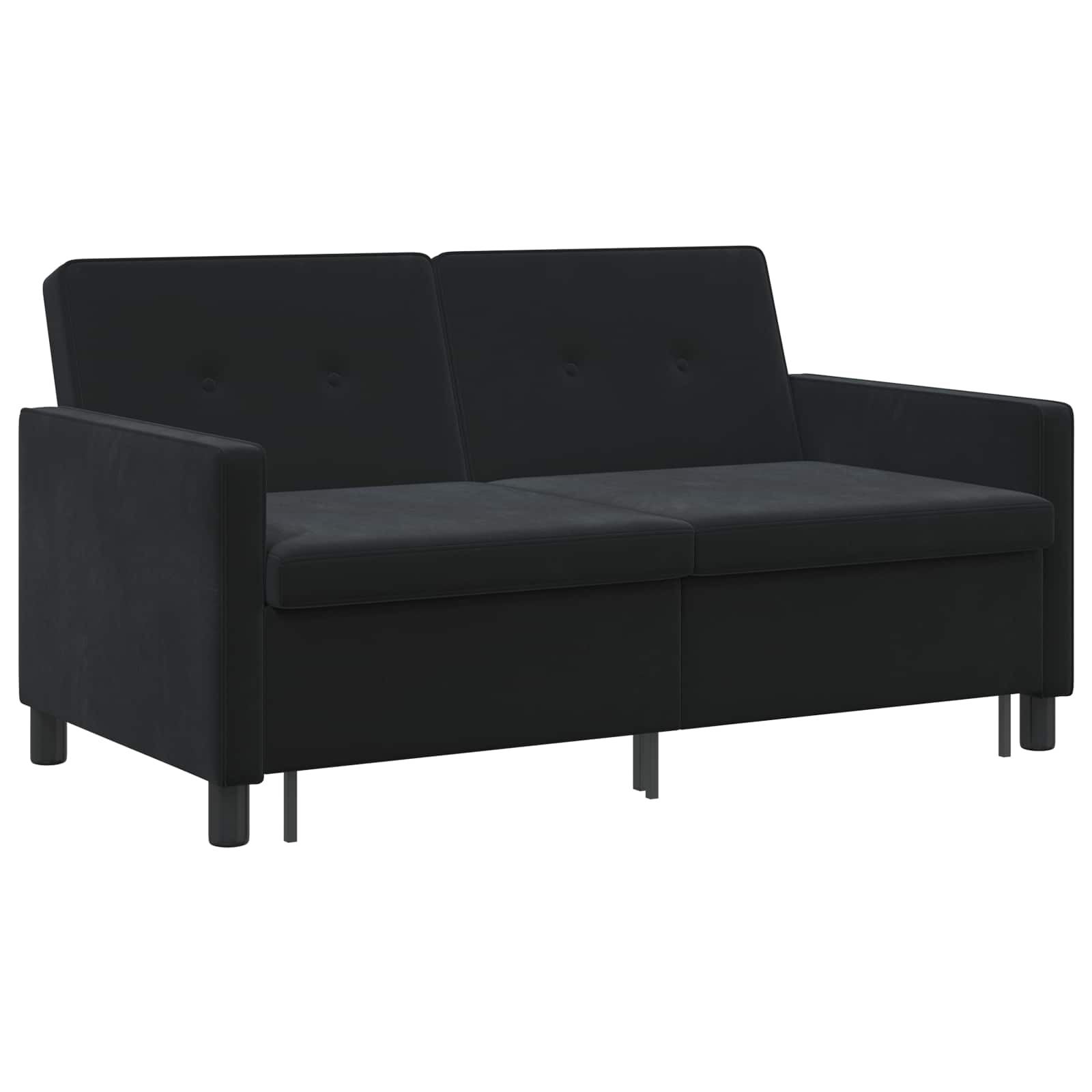vidaXL Sofa Bed Czarny tkanina