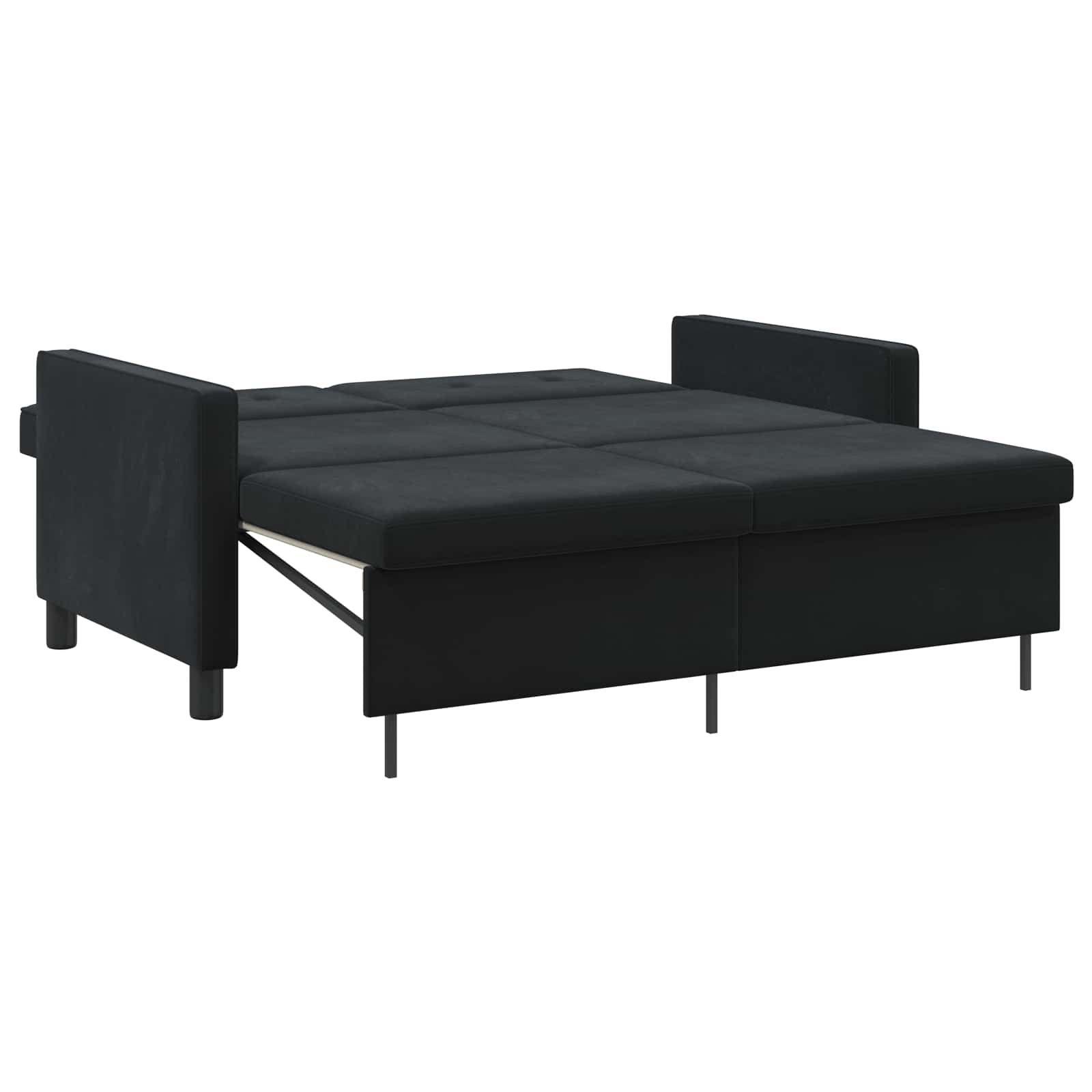 vidaXL Sofa Bed Czarny tkanina