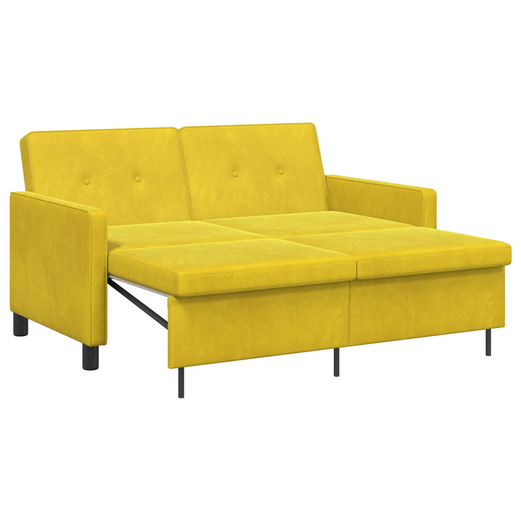 vidaXL Sofa Bed żółty tkanina