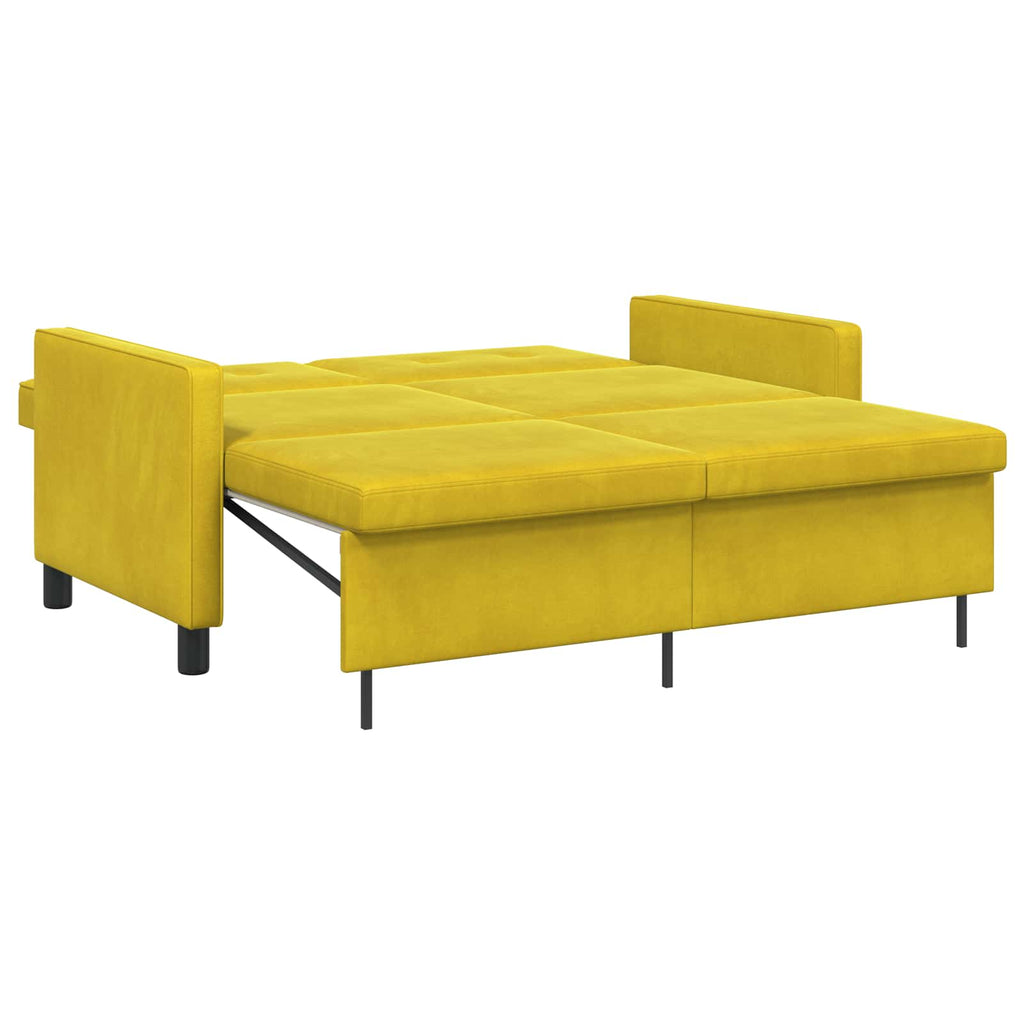 vidaXL Sofa Bed żółty tkanina