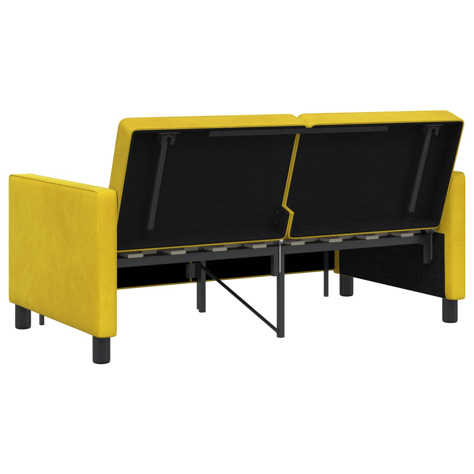 vidaXL Sofa Bed żółty tkanina