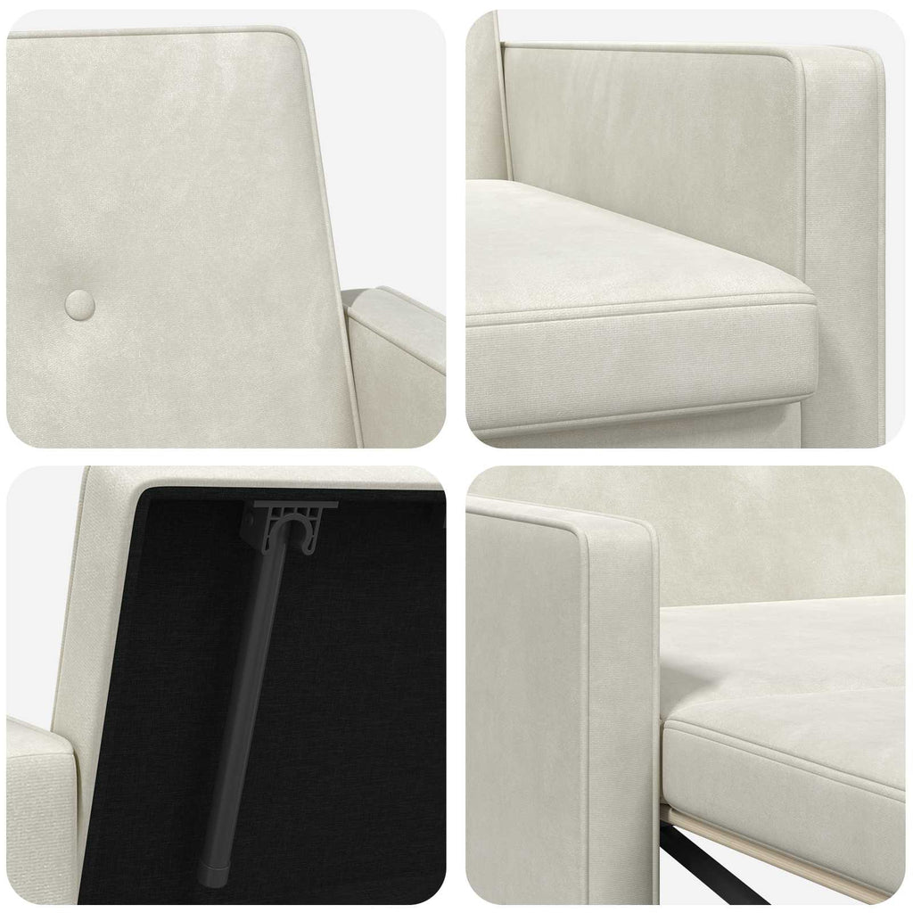 vidaXL Sofa Bed kremowy tkanina
