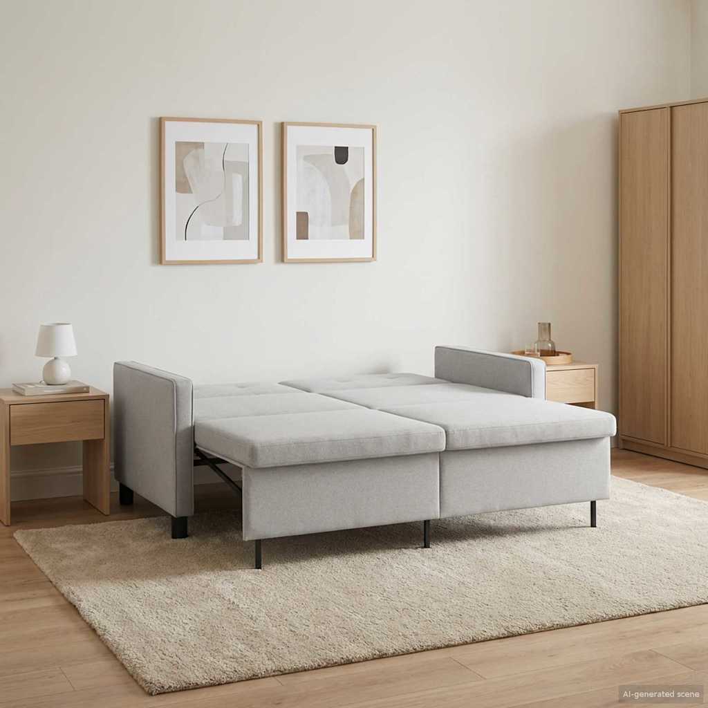 vidaXL Sofa Bed kremowy tkanina