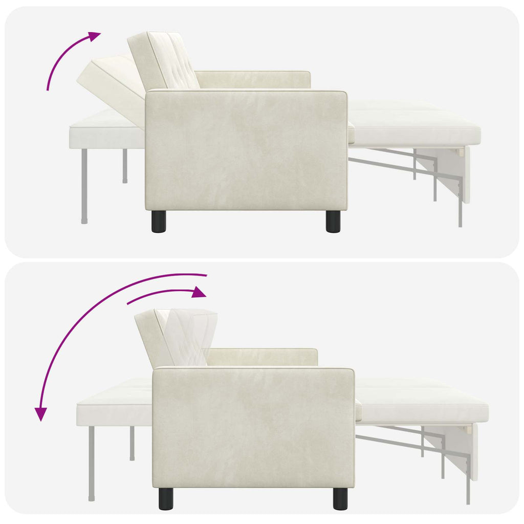 vidaXL Sofa Bed kremowy tkanina