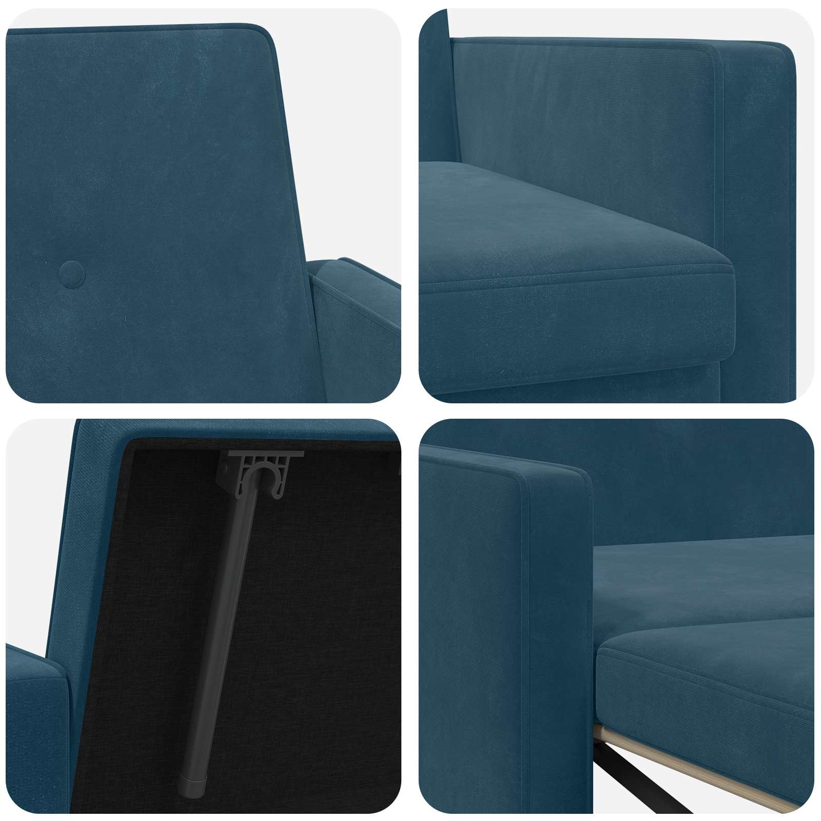 vidaXL Sofa Bed niebieski tkanina