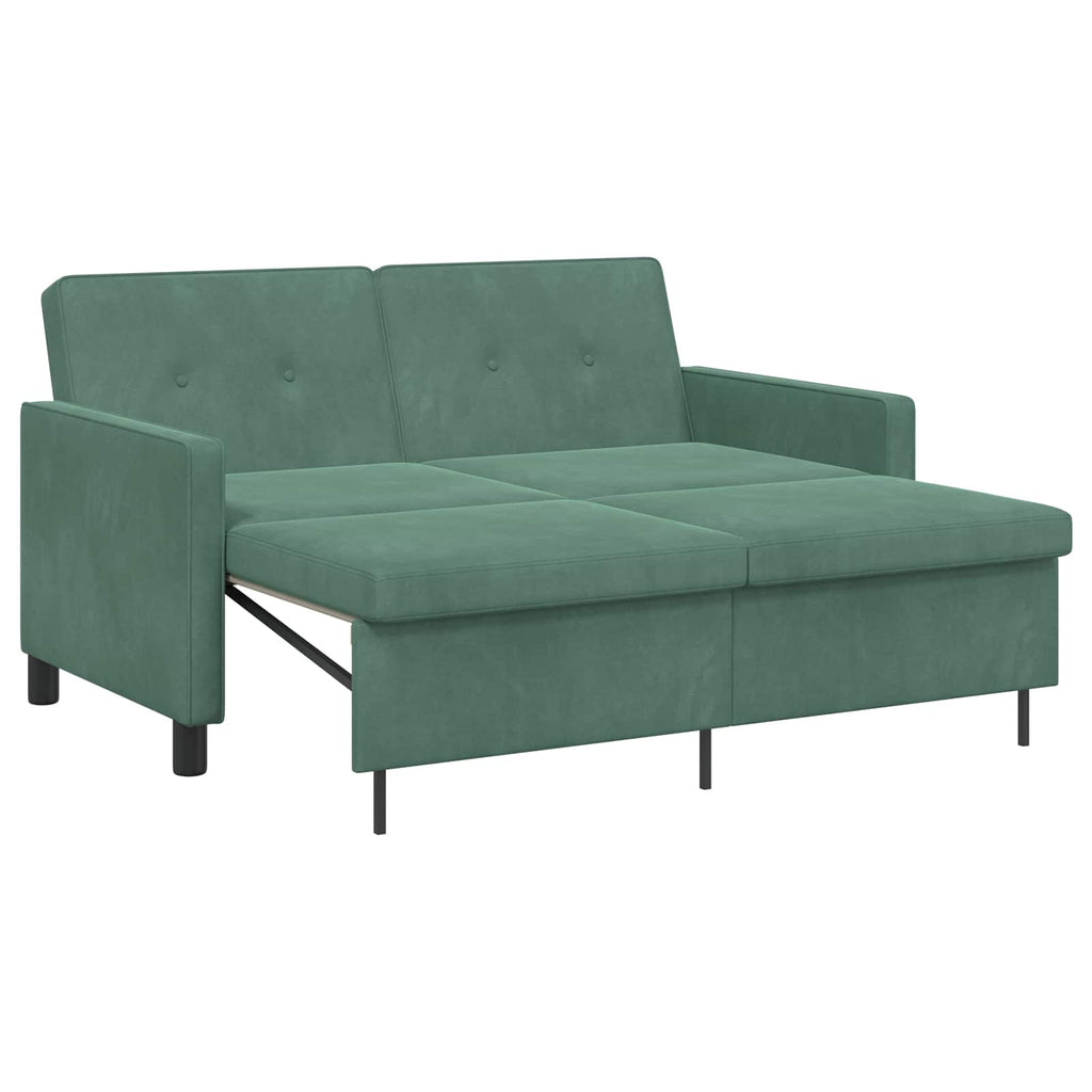 vidaXL Sofa Bed Zielony morski tkanina
