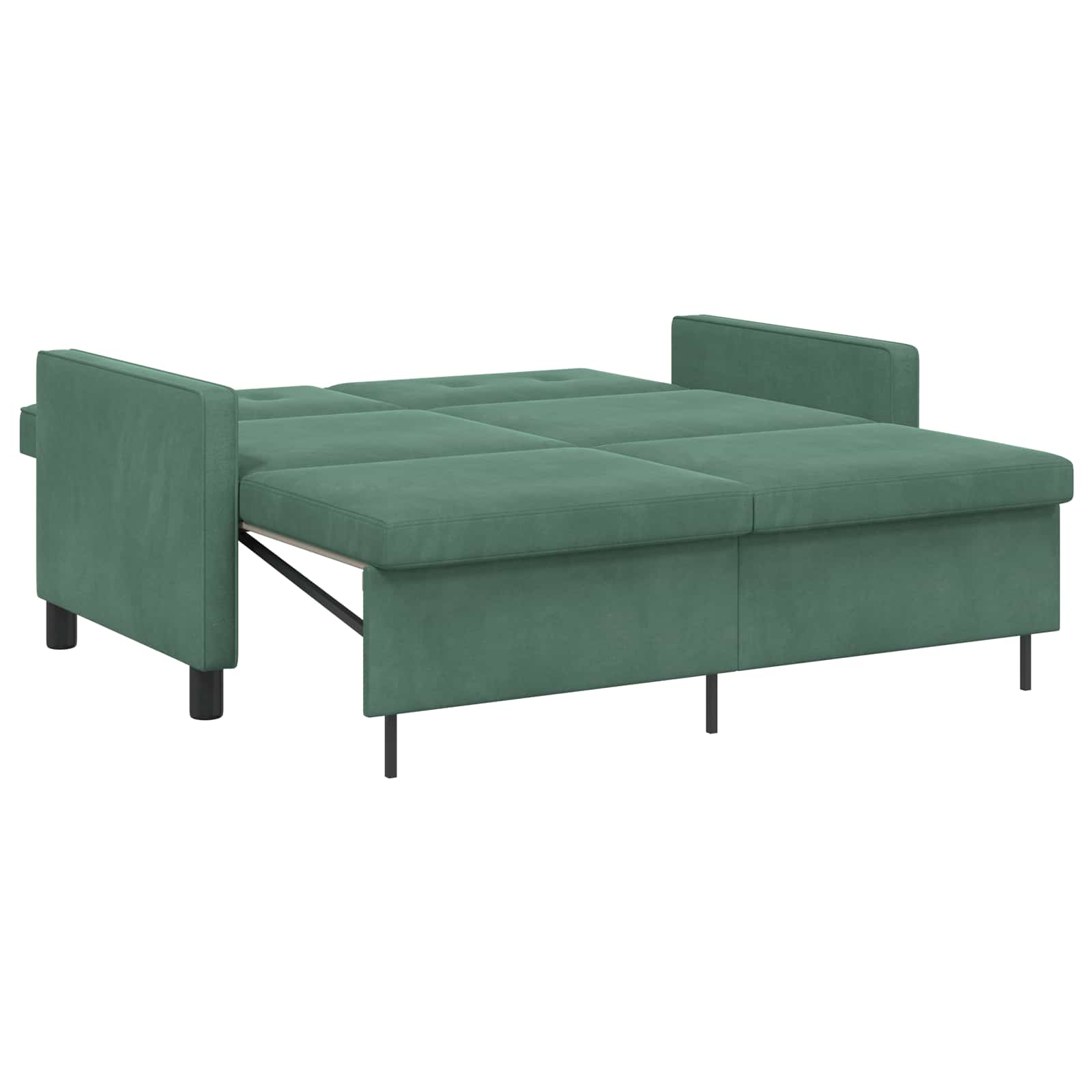vidaXL Sofa Bed Zielony morski tkanina
