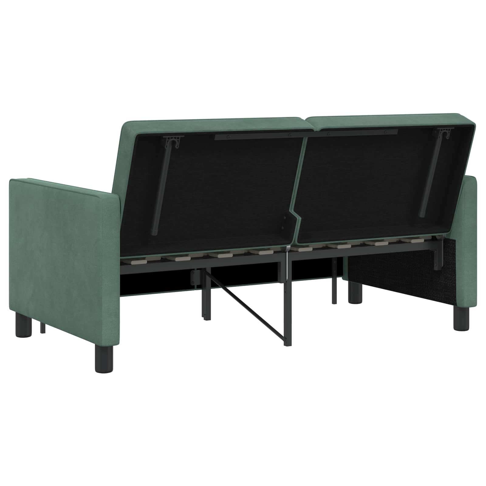 vidaXL Sofa Bed Zielony morski tkanina