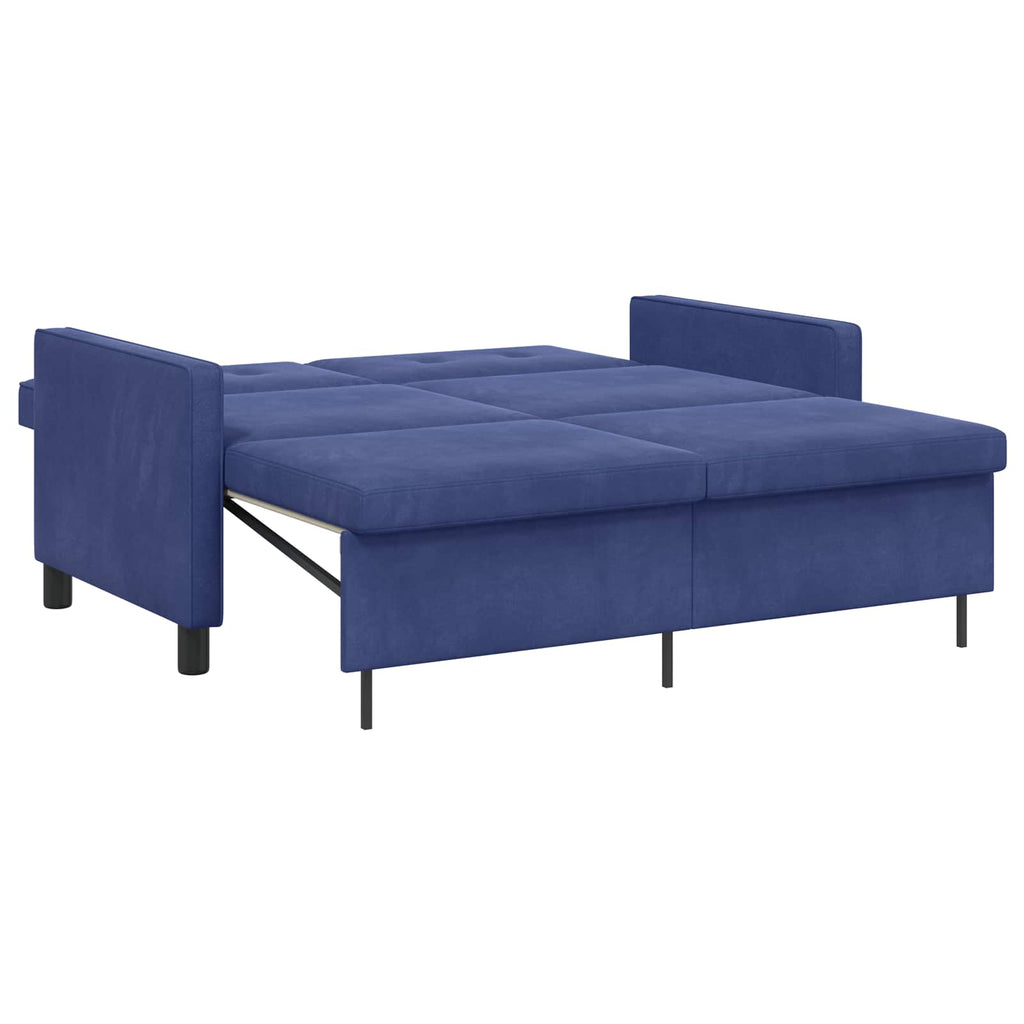 vidaXL Sofa Bed Niebieski policyjny tkanina