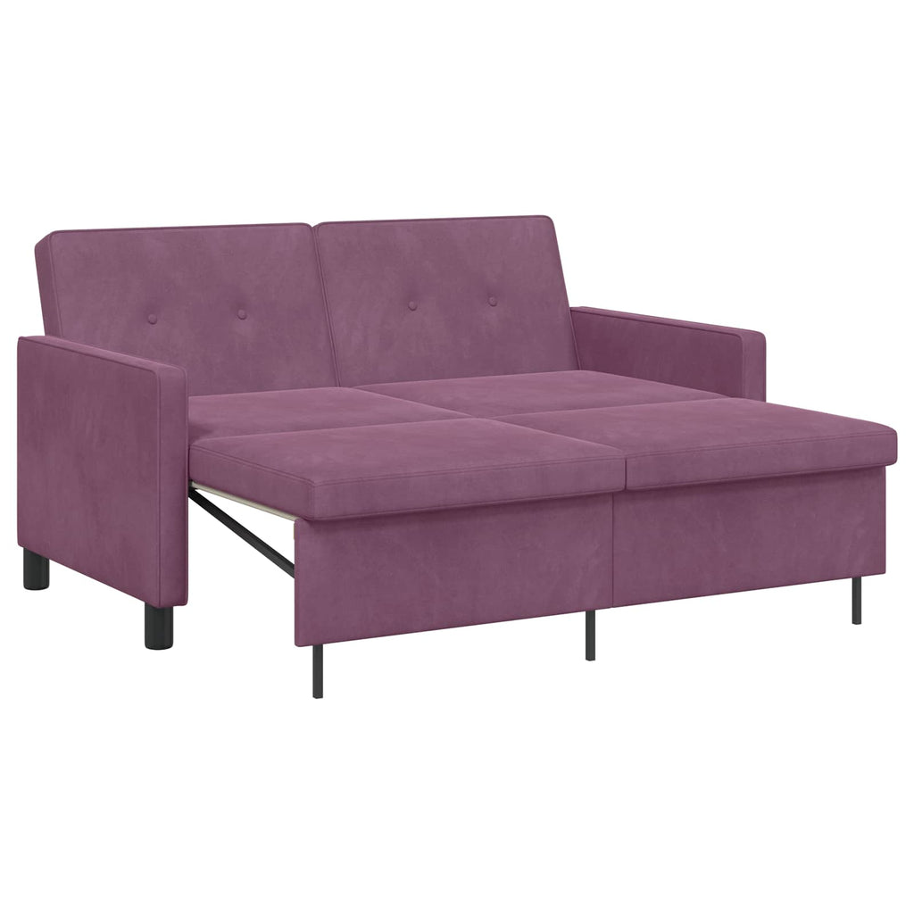 vidaXL Sofa Bed Fioletowy tkanina
